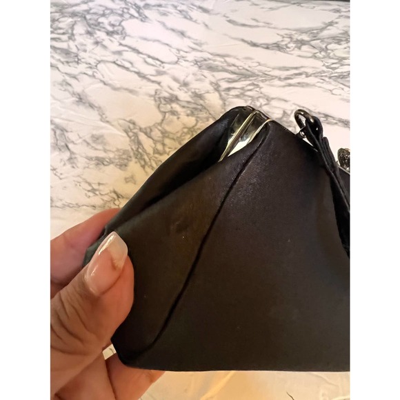 Jessica McClintock Small Black evening clutch bag - Picture 4 of 8